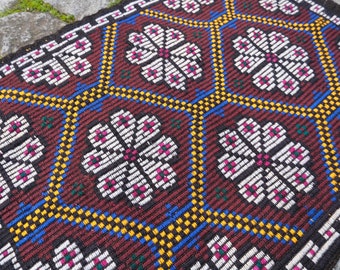 2x3 Anatolian Kilim Rug,Rustik Kilim Rug,Antique Rug,2x3 Rug,Turkish Rug,Oriental Rug,Bohemian Rug,Living Room Rug,ClaretWhite Rug,2.4x3.3ft