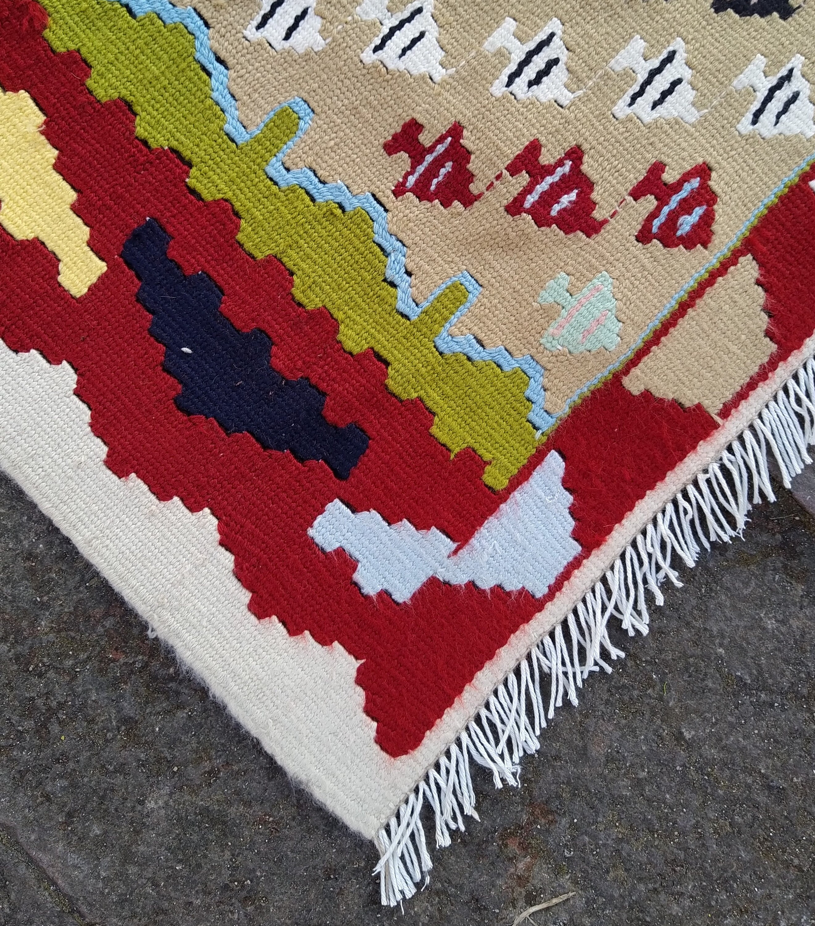 ヴィンテージキリムラグ：3.3 x 5.9フィート、アナトリアトルコウール