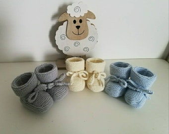 Chaussons Bebe Laine Etsy Chaussons Bebe Laine Etsy