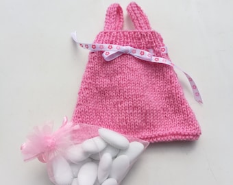 Robes sachets à dragées pour baptême ou baby shower