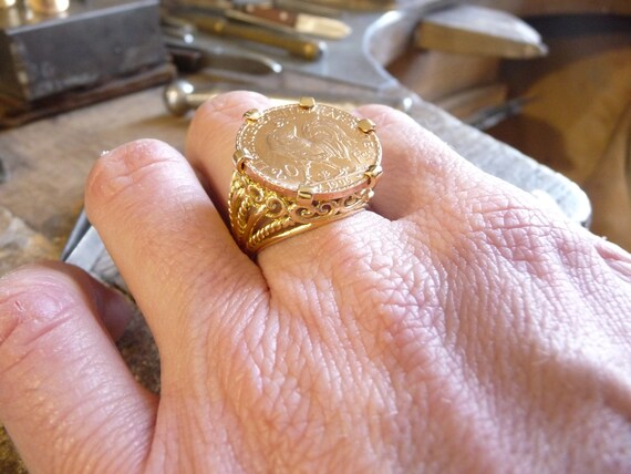 bague argent coq bague argent coq