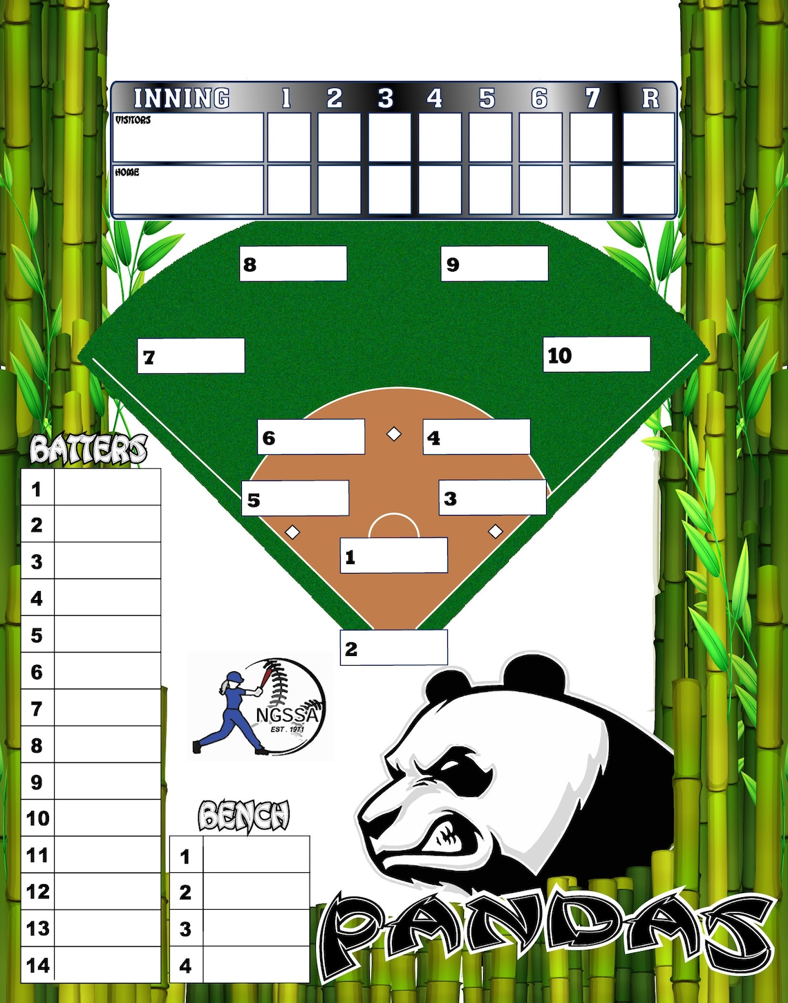 Coach's Lineup Board Softball Baseball Etsy