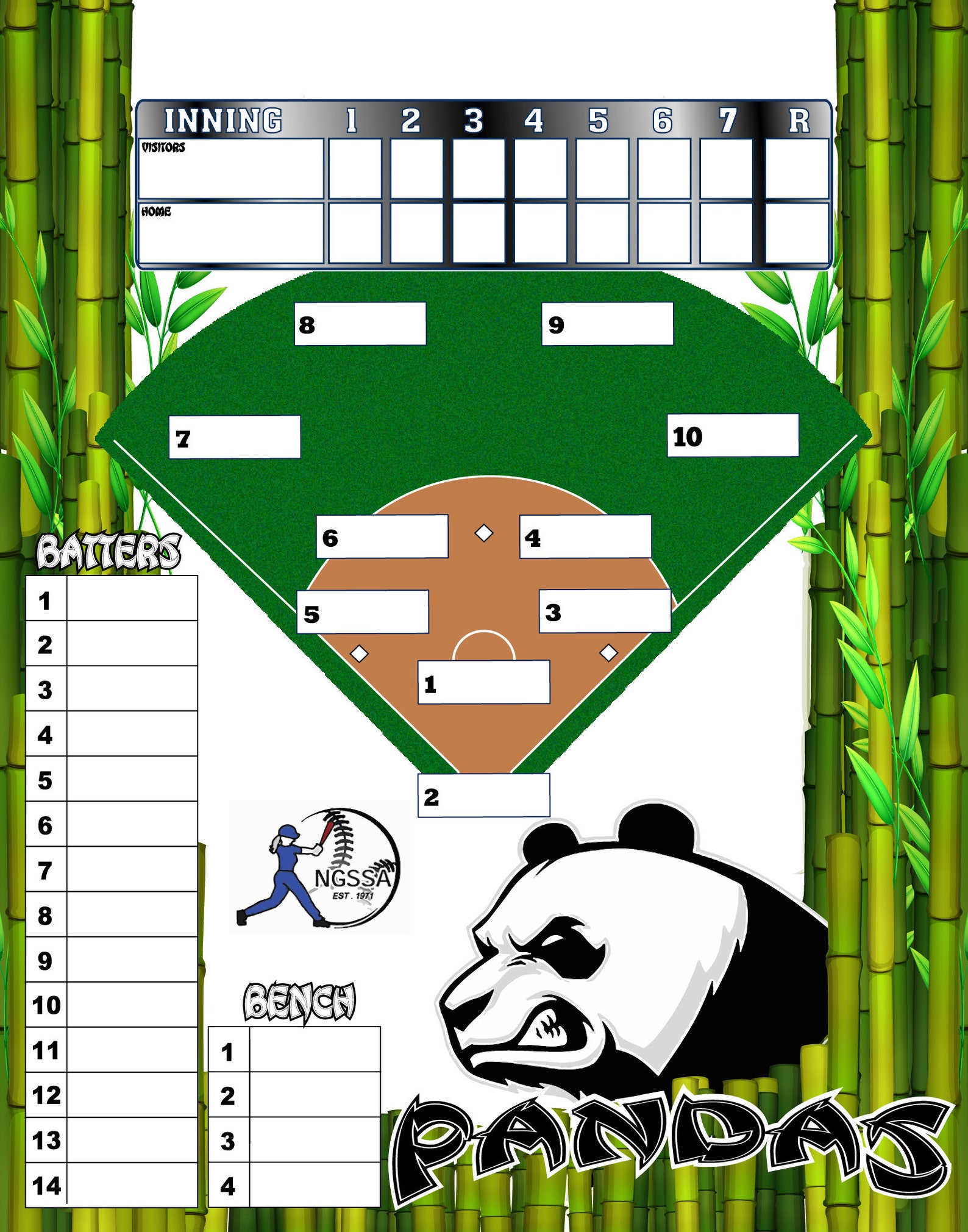 Coach's Lineup Board Softball Baseball Etsy