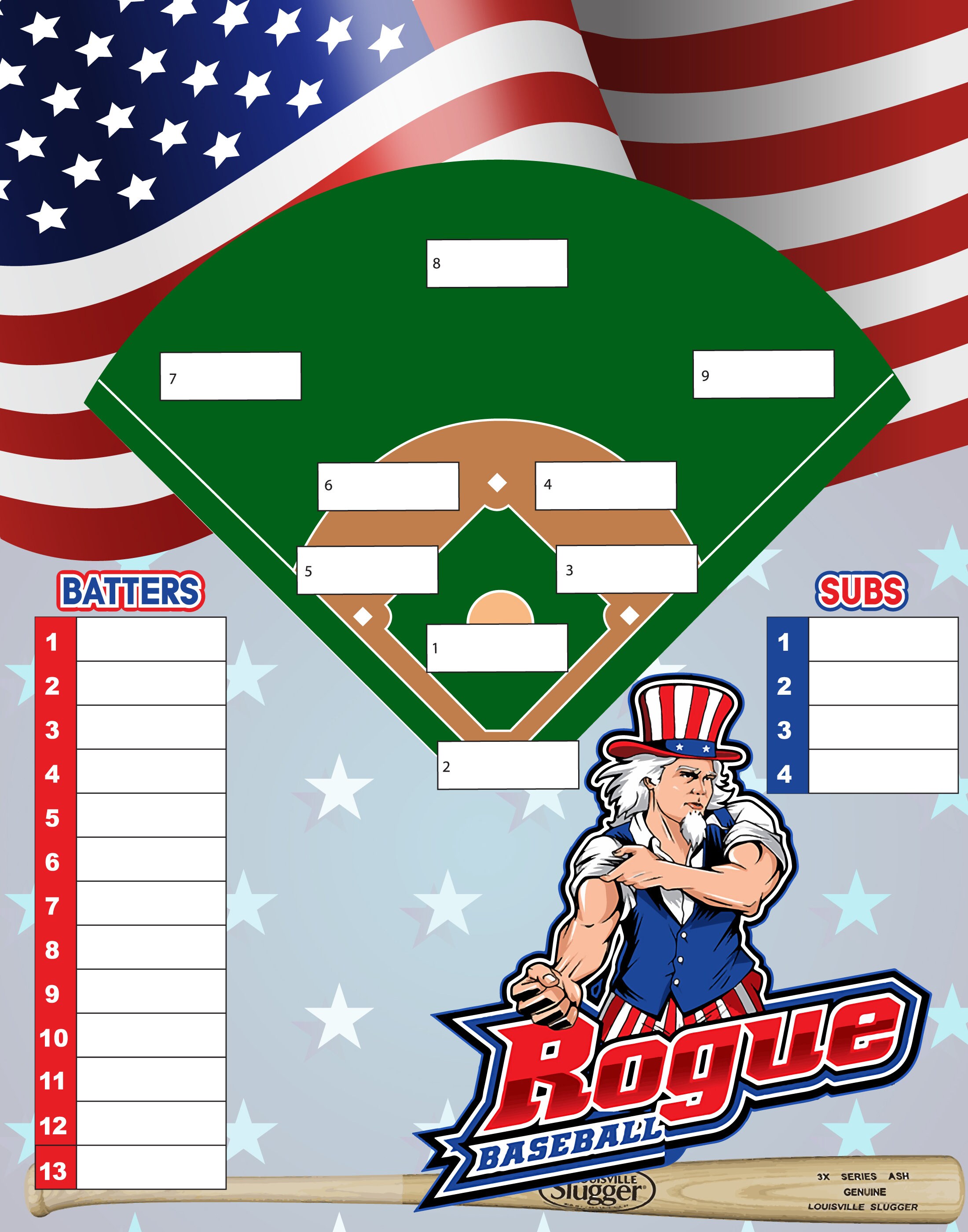 Coach's Lineup Board Softball Baseball Etsy