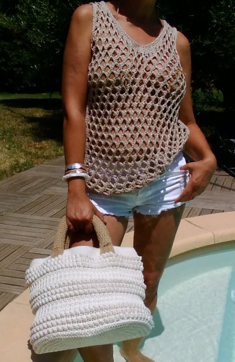 boho chic spirit,Summer Collection bohemian bag SALLY bag tot scru cotton handle jute string crochet bag,