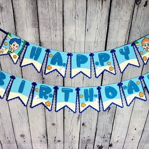 Bubble Guppies Birthday Banner | Etsy