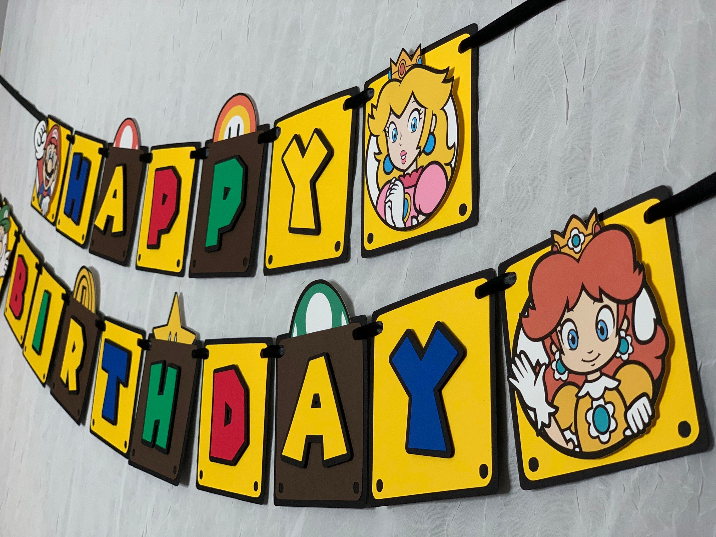 Super Mario Bros. Happy Birthday Banner | Etsy