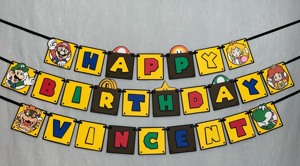 Mario Birthday Banner Free Printable