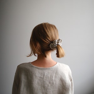 Undyed Linen Scrunchie: Raw Lithuanian Hair Accessory