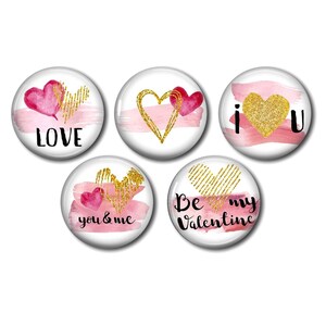 Cabochons résine 20 ou 25 mm au choix, à coller, rond, LOVE 02 amour,coeur,saint-valentin