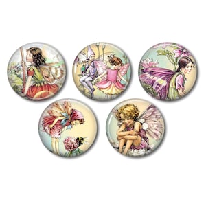 Cabochons résine 25 mm ou 20 mm au choix lot de 5 , rond, à coller - FairyLand Fée Lutin