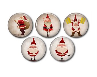 Resin cabochons 25mm or 20mm set of 5 of your choice, round, to glue - Christmas 07