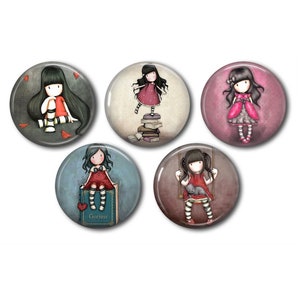 Lot 5 cabochons résine, à coller, rond, au choix 20 ou 25 mm Petite Fille  03