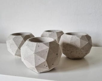 Maceta geométrica mediana de hormigón / Maceta moderna / Maceta para suculentas / Maceta para flores / Beton