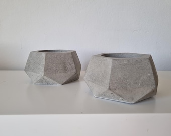 Maceta geométrica mediana de hormigón / Maceta moderna / Maceta para suculentas / Maceta para flores / Beton