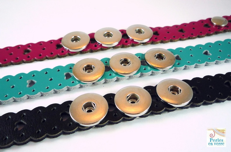 CH3 1 CHUNK turquoise leather bracelet to customize
