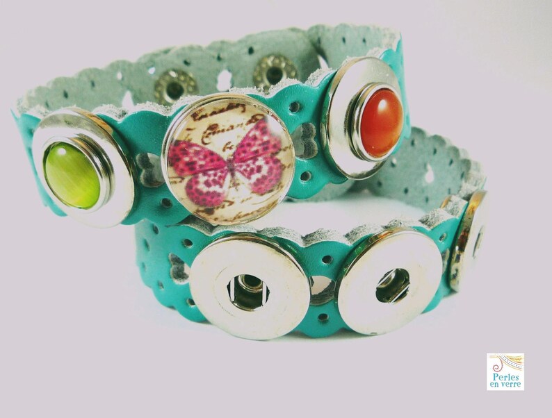 CH3 1 CHUNK turquoise leather bracelet to customize