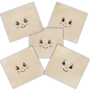 Faccia di bambola per la creazione di bambole di pezza, forniture e pezzi di ricambio per bambole di stoffa
