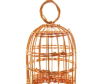 Decorative wicker bell