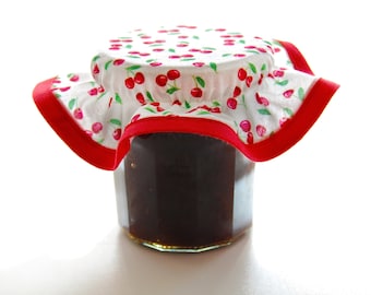 Dessus cache couvercle en tissu pour pot de confiture Chapeau charlotte de bocal