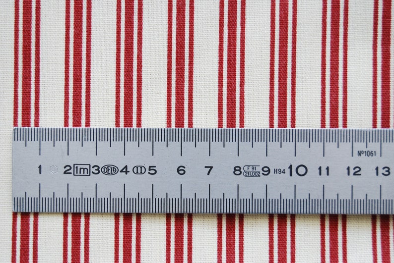 Lot De 6 Coupons De Toile à Rayures Marine Et Blanc - Pour Ameublement - Occasion