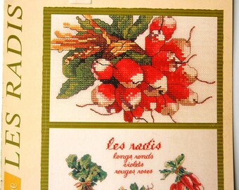 Pique & Pique diagram "Radishes" counted stitch embroidery sheet garden vegetables to embroider