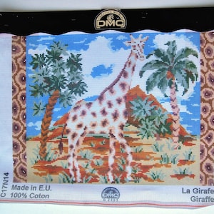 DMC tapestry canvas, tiger giraffe pattern or boat embroidery model
