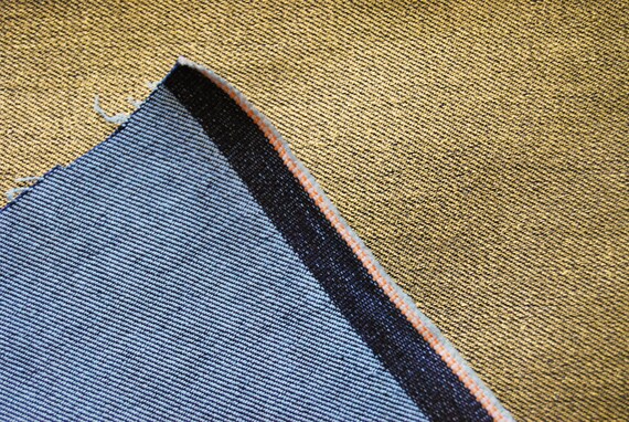 gold denim fabric