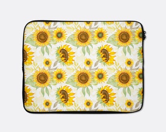 Sunflower laptop case, tablet cover, Flower laptop sleeve, Tablet case, Laptop bag, Macbook case, Tables sleeve, Laptop cover, Macbook cover