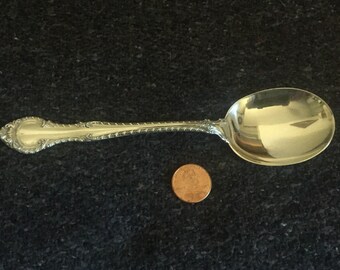 Silver soup spoon pendant with onix