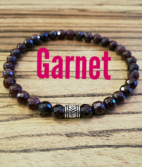 BRACELET AIGUE MARINE 6 MM A FACETTES