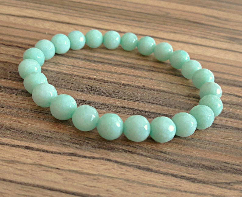 Jade Bracelet for Women Faceted Mint Jade Bracelet Gemstone | Etsy