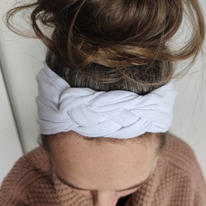 Erwachsene grobstrick Sailor Knot Stirnband, solides weißes weiches und dehnbares Turban Stirnband für Erwachsene, Stirnband für Frauen Teenager, Damen Stirnband