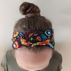 Adult chunky Sailor Knot Headband, Folclore Black Adult Soft and Stretchy Turban headband, Headband for women teen, Woman’s Headband