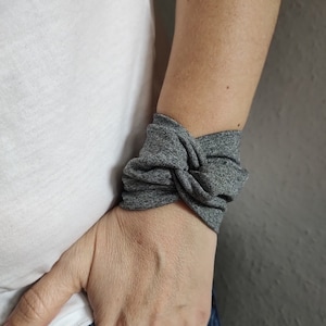 Pepper Salt Twist Wrist Cuff Bracelet Wrist Wrap Bracelets Fashion Accessory Women Wrist Cuff Teens Wrist Tattoo Cover Up Fabric Jewellery