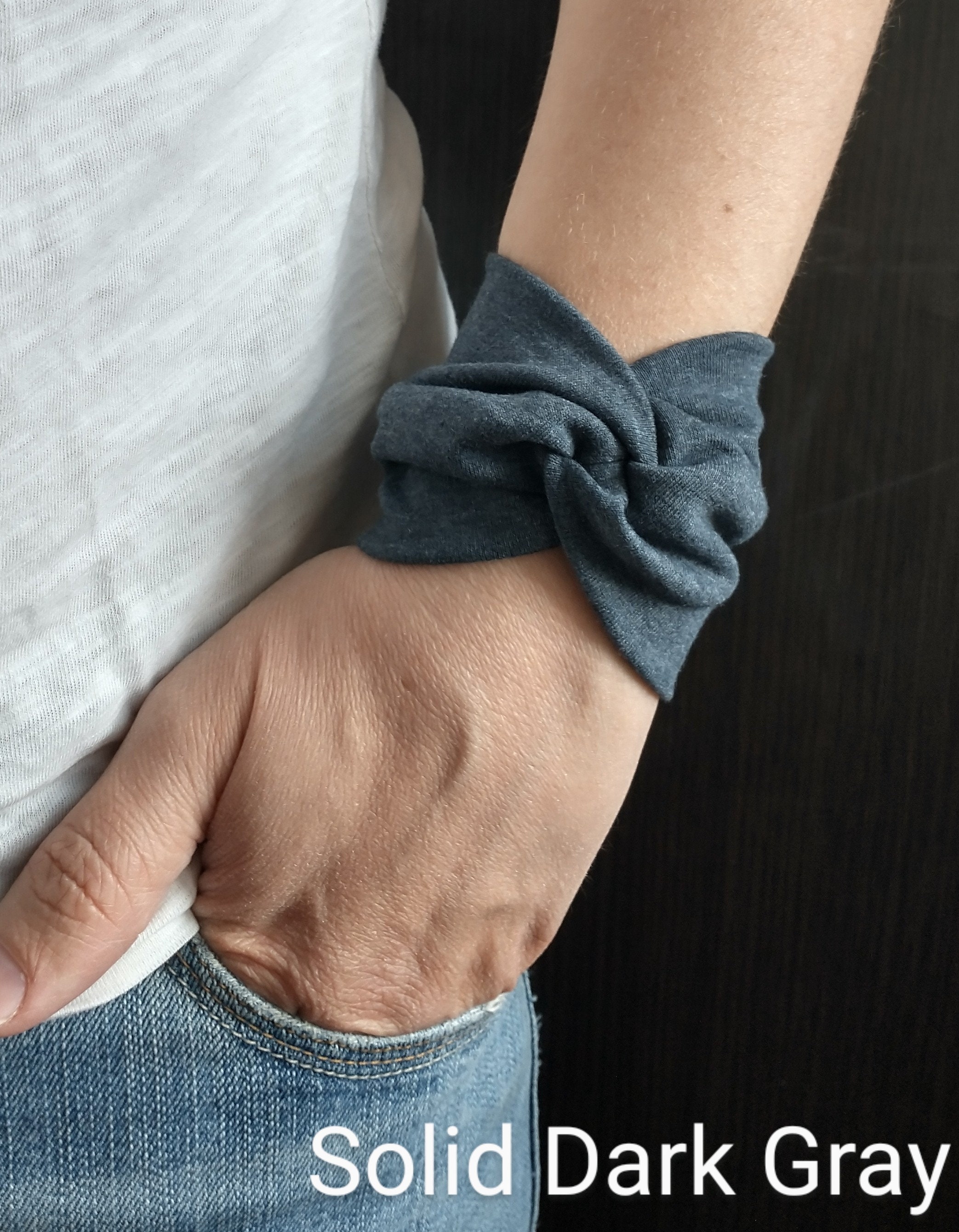 Black Twist Wrist Cuff Bracelet Wrist Wrap Bracelets Fashion Etsy