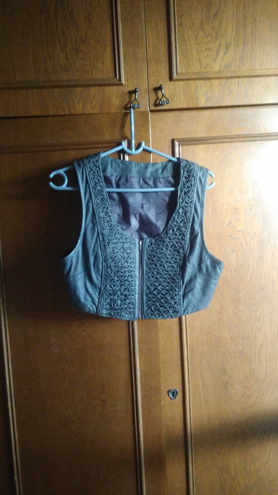 Leather Crop Vest, Leather Jacket, Leahter Crop To