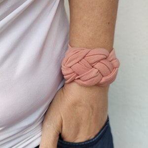 Antique Rose Sailor Knot Wrist Cuff Jersey Bracelets for women teens Wrist Covers, Wristband scar cover, Sailorknot Bracelets, Tattoo cover