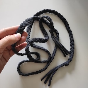 Cotton Woven Belt, Braided Cotton Belt, Custom Made Woven Rope, Boho Belt, Tie Up Tassel Belt, Versatile Cotton Belt, Eco Friendly Jersey