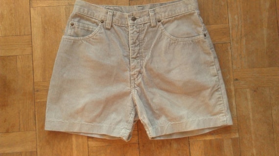 Corduroy High Waisted Shorts, Corduroy Shorts, Gre