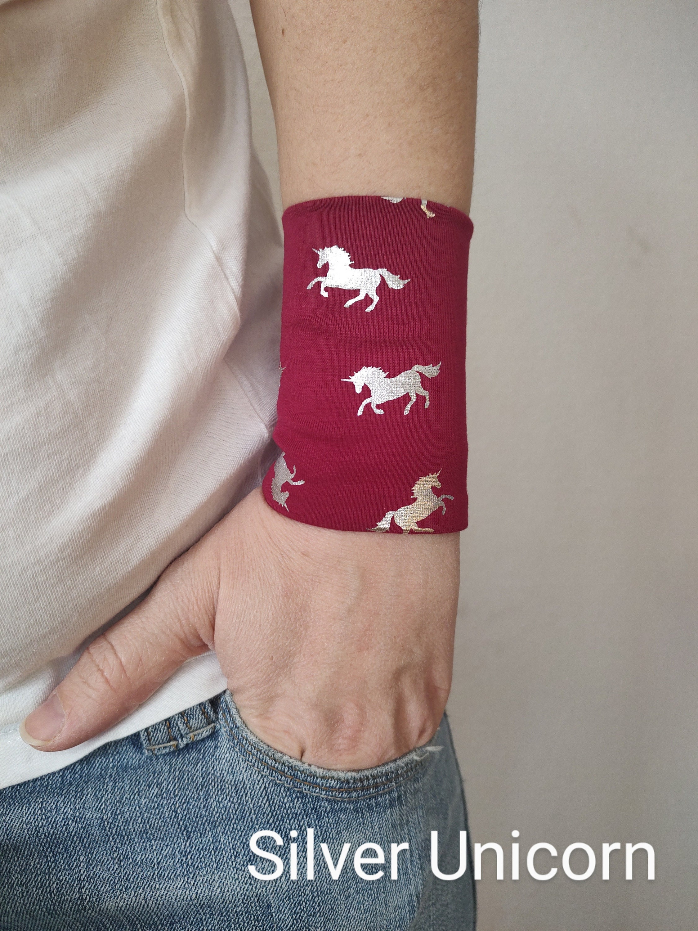 Silver Lightning Bolts Wide Wrist Cuff Bracelet Jersey Wrist - Etsy UK