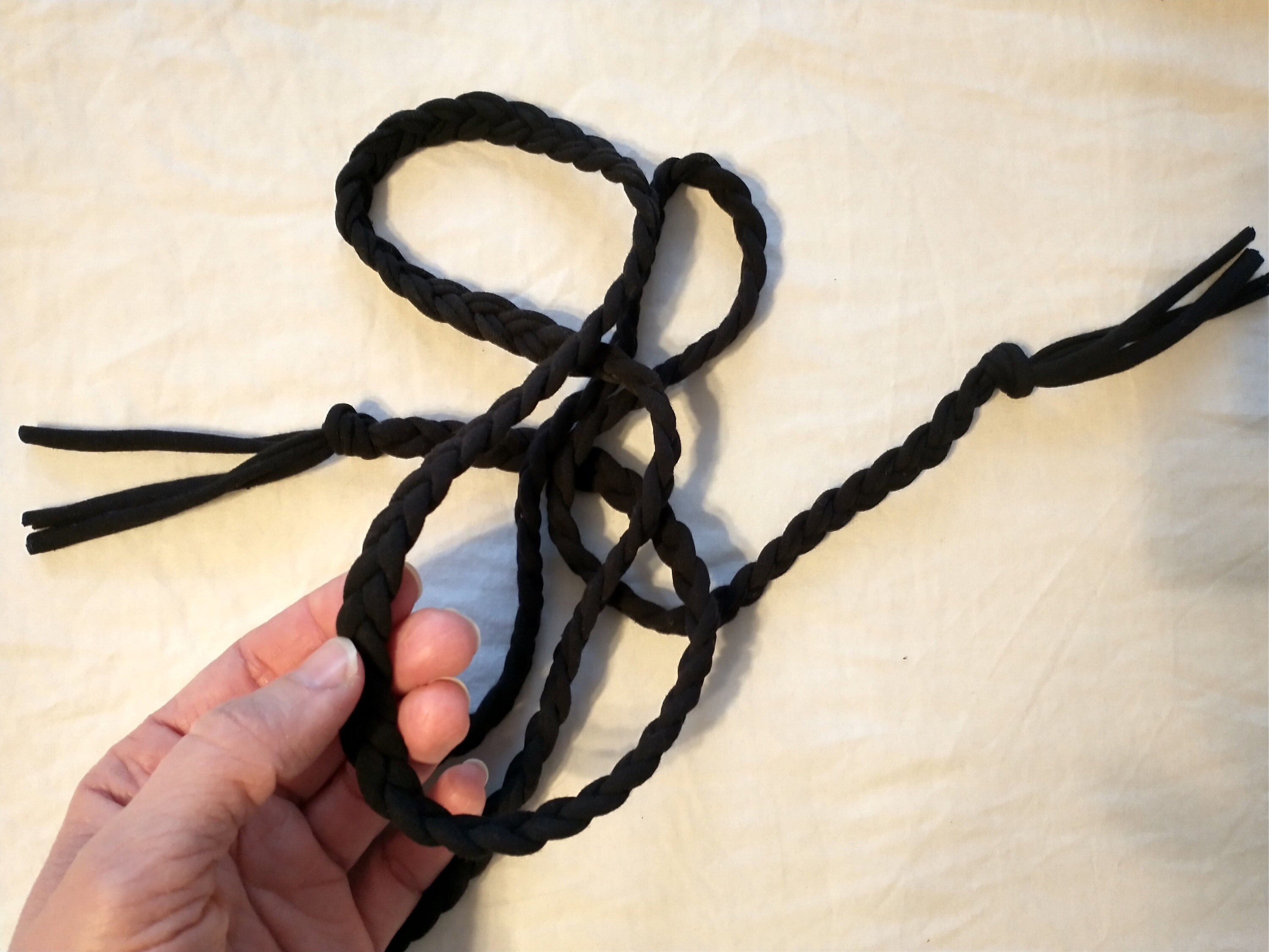 Black Cotton Woven Belt, Braided Cotton Belt, Custom Made  display picture 3