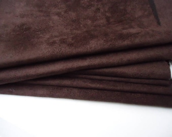 Coupon - 50cm x 45cm - suede Brown "Skin" quality-