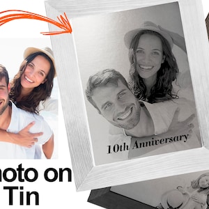 10 Year Anniversary - Your Photo on Aluminum - Personalized