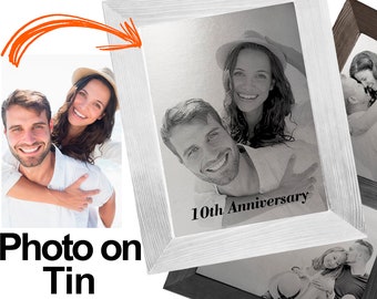 10 Year Anniversary - Your Photo on Aluminum - Personalized