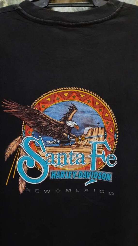 Vintage 90s Harley Davidson Santa Fe T Shirt