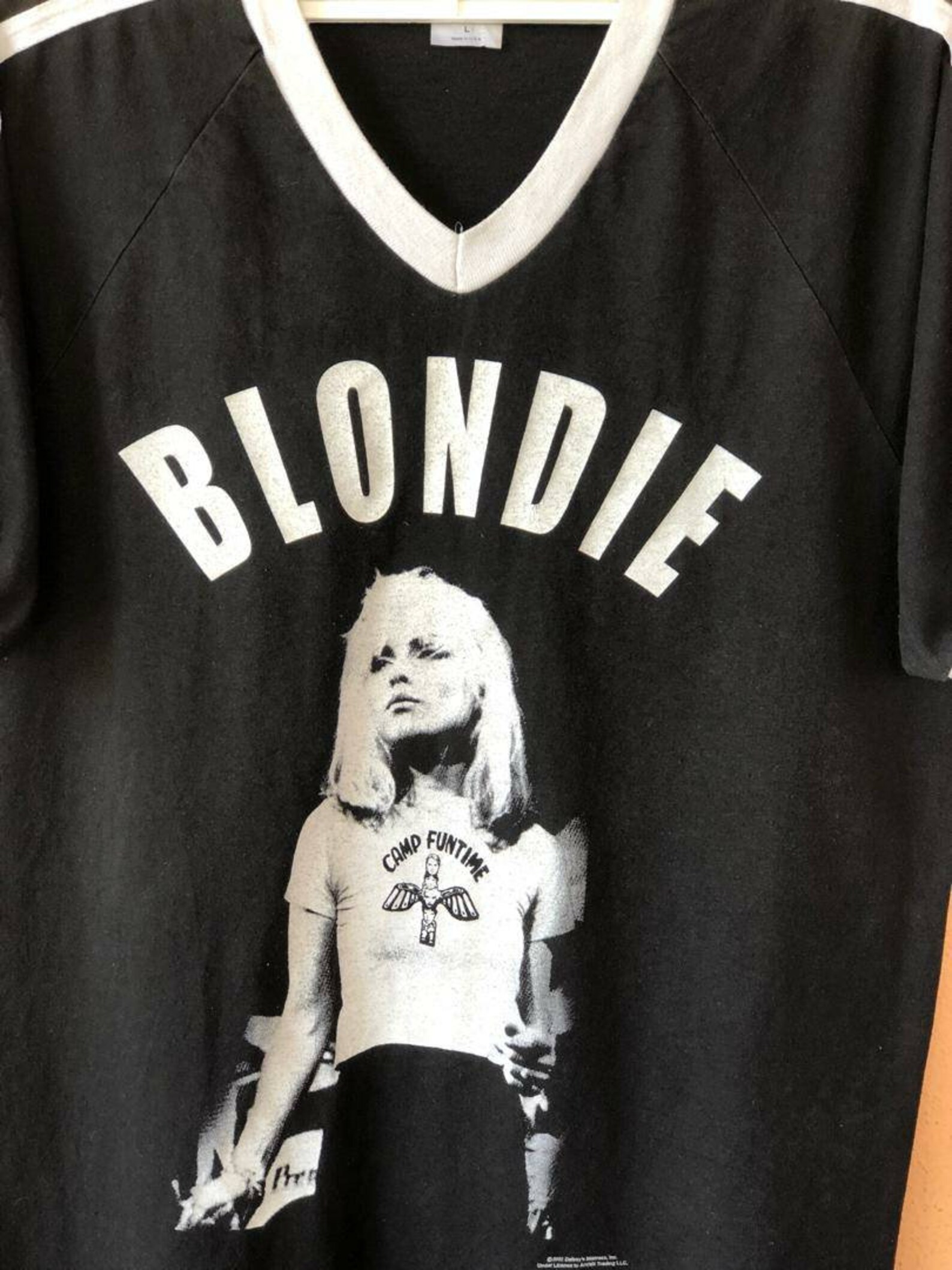 Vintage 02 Blondie V Neck Punk Rock Ringer T Shirt Etsy