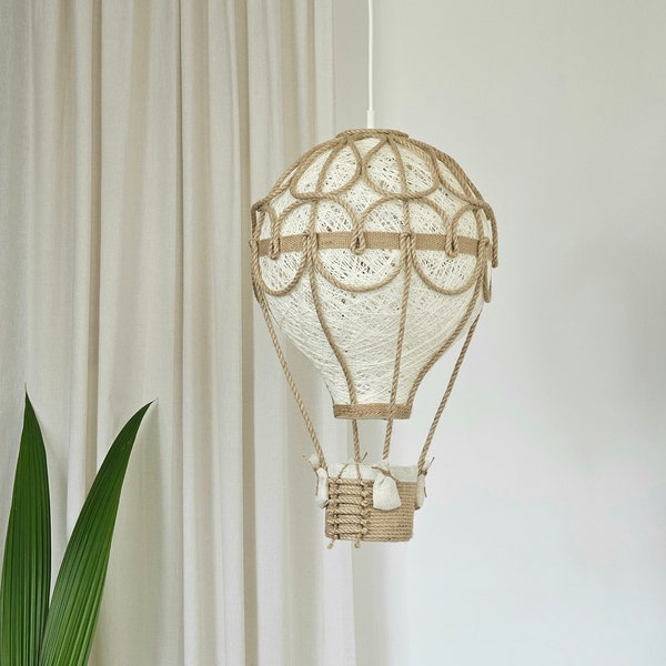 Lampe montgolfière, montgolfière pour chambre d'enfants, montgolfière pour chambre de bébé, ampoule, lumière LED, abat-jour montgolfière, veilleuse pour bébé