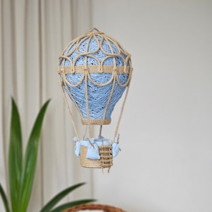 Blue Hot Air Balloon Lamp, Hot Air Balloon Night Ligh, Air Balloon Nursery , LED Light, Air Balloon Decoration