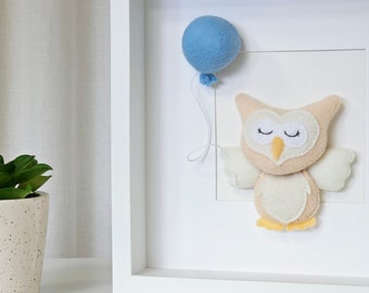 Handmade owl wall art, Child's room decor, Owl decor